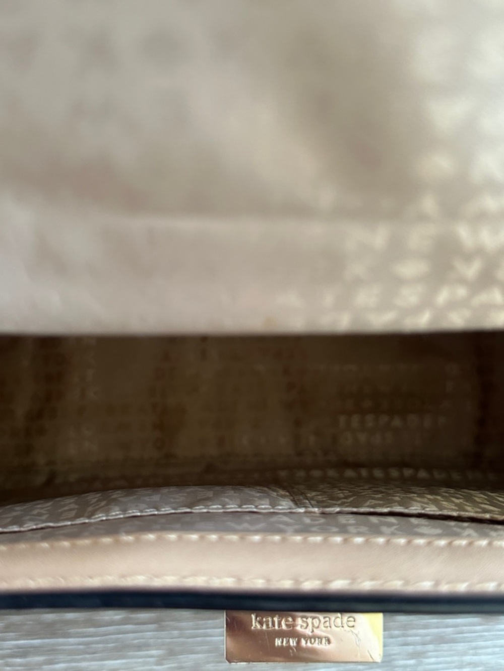kate spade Blush Beige Leather Top-Handle Satchel with Gold Hardware - Picture 6 of 6